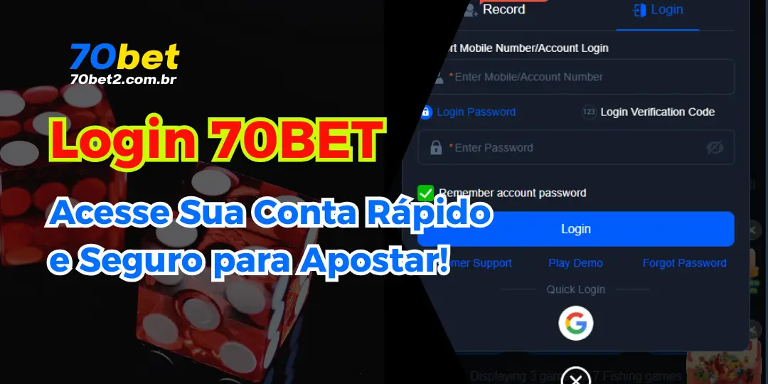 Login 70BET: Acesse Sua Conta Rápido e Seguro para Apostar!