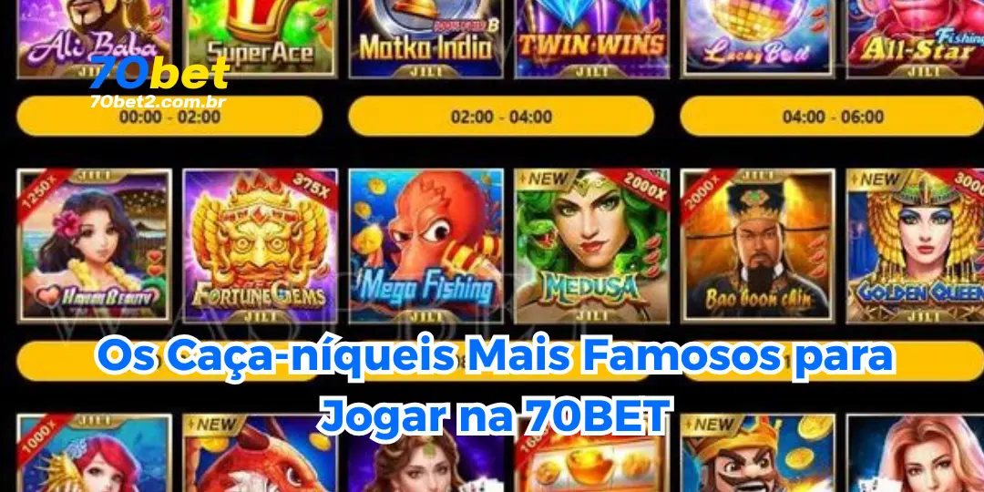 Os Caça-níqueis Mais Famosos para Jogar na 70BET